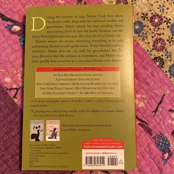“Fever 1793” by Laurie Halse Anderson - Picture 2 of 4